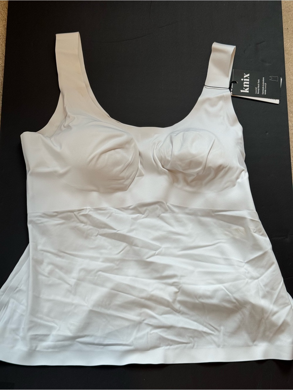 knix White LuxeLift Scoop Neck Tank